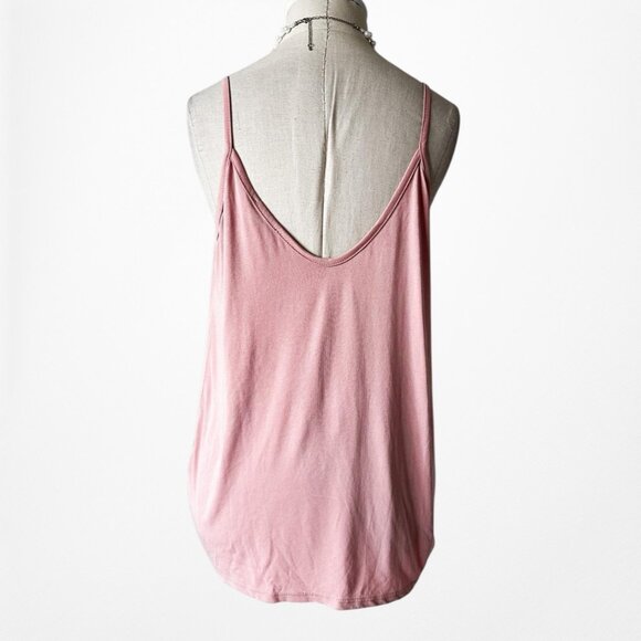 Fashion Nova Pink Cami Knit Cowl Neck Draped Casual Tank Cami Top Size M/L - Picture 5 of 6